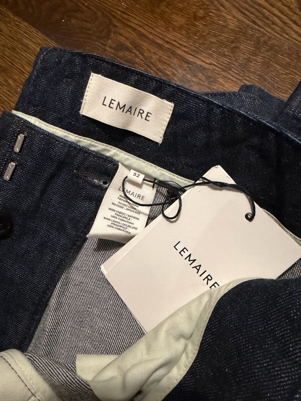 Lemaire Maxi Workwear Pant in Denim Indigo